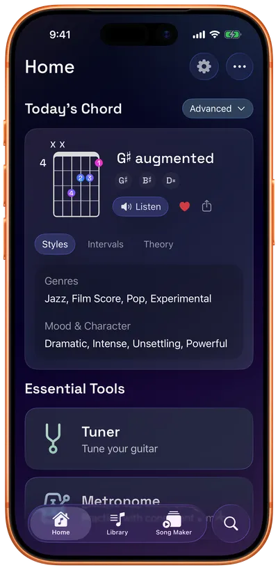 The Go-To App for Guitarists App Interface