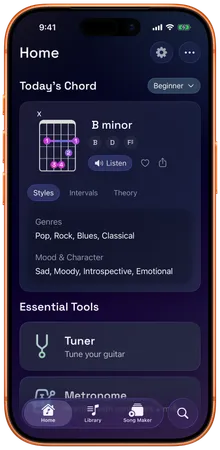 Guitar Wiz app interface