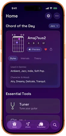 Guitar Wiz app interface