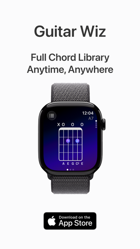 Guitar Wiz Full Chord Library on Apple Watch
