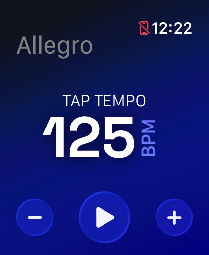 Guitar Wiz Metronome on Apple Watch