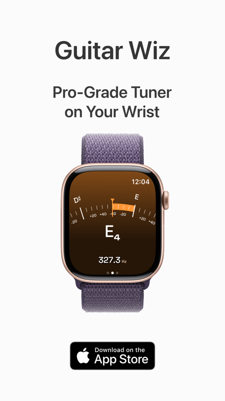 Guitar Wiz Pro-Grade Tuner on Your Wrist
