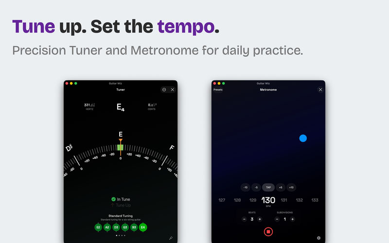Tune Up and Set the Tempo on Mac