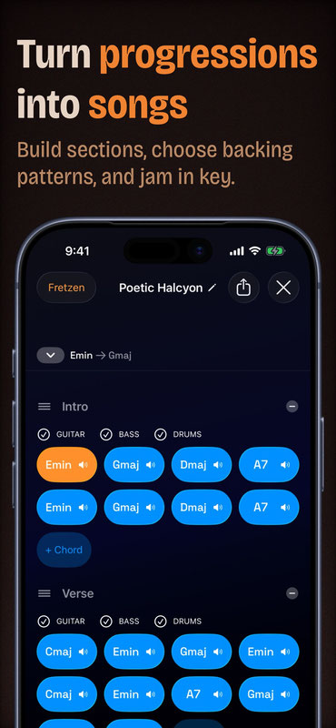 Turn Progressions into Songs on iPhone