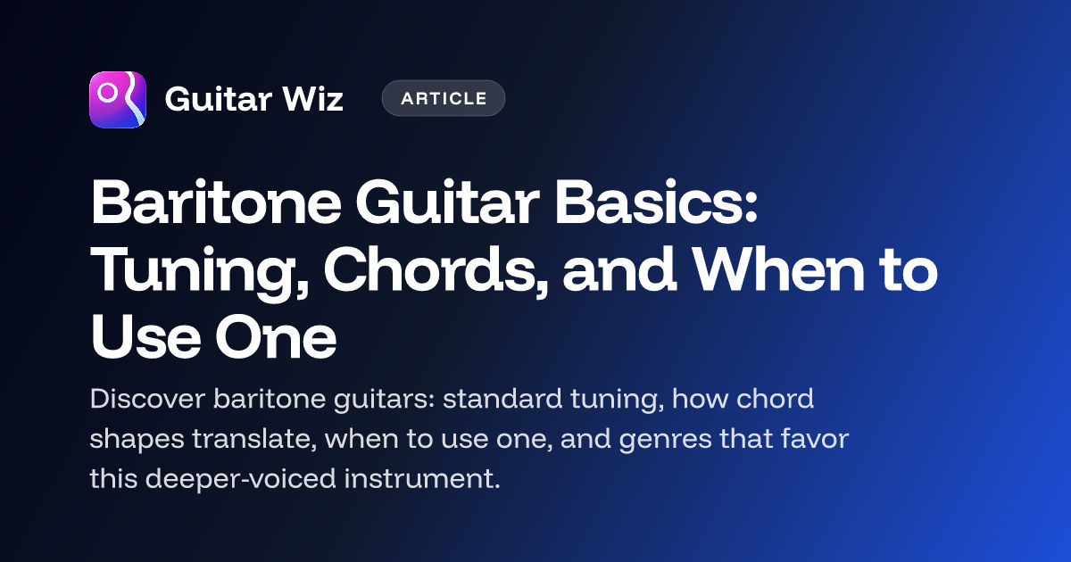 Baritone Partials Baritone Guitar Basics: Tuning, Chords, and When to Use One | Guitar Wiz