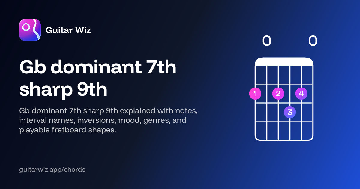 G Sharp 7 Notes G♭ dominant 7th sharp 9th Guitar Chord: Notes, Intervals, Inversions ...