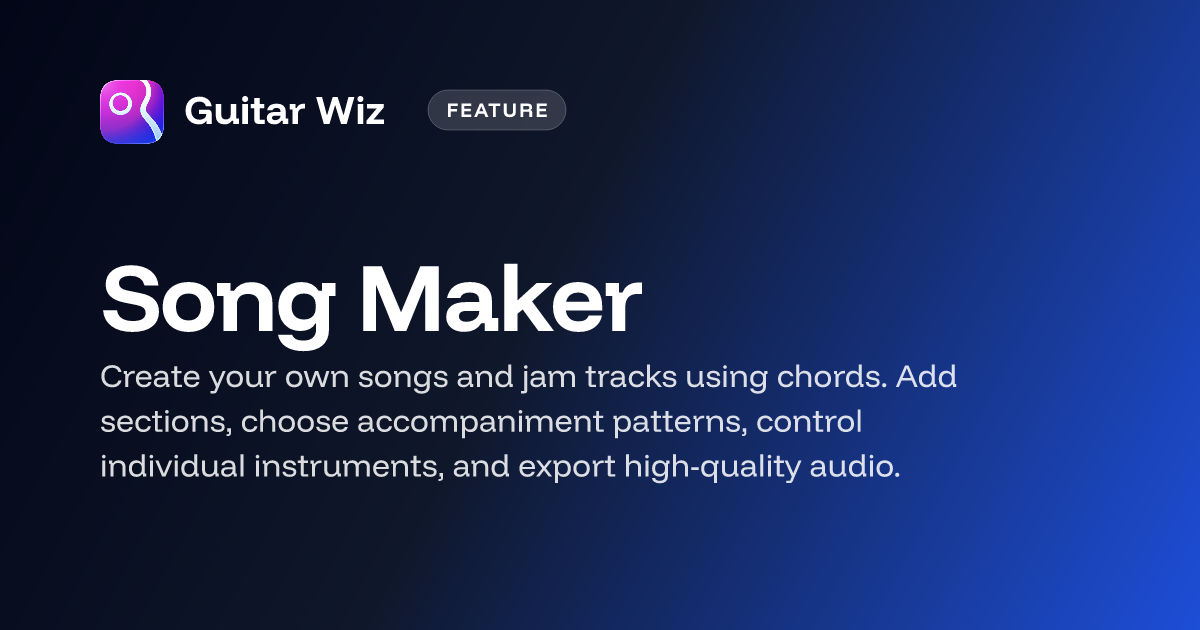 Song Maker – Create Guitar Backing Tracks