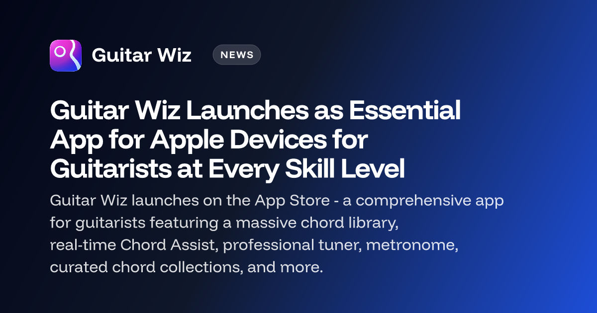 Guitar Wiz llega como app esencial para guitarristas en dispositivos Apple